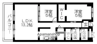 里水マンションB棟【1階】の間取り