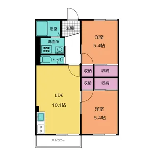 グリーンパーク丹陽【2階】の間取り
