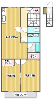 パレスセンロン【2階】の間取り