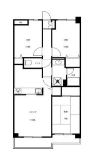 ソレイユ松戸【1階】の間取り