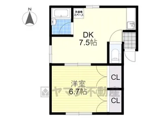 ベルコーポ【1階】の間取り