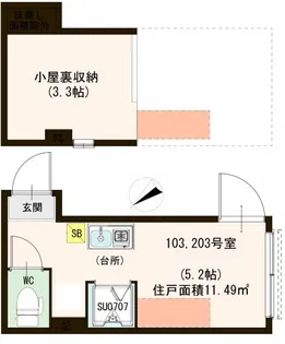 Tiara北千住【2階】の間取り