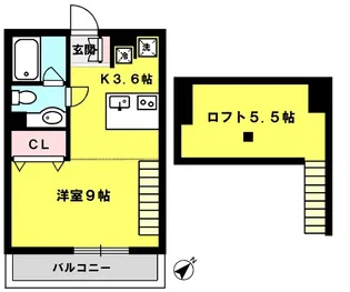 フォルトゥーナ【2階】の間取り