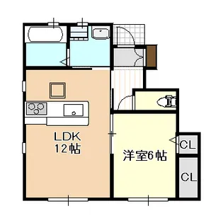 メゾンyasui B【1階】の間取り