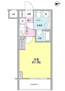 メインステージ白金高輪駅前【6階】の間取り