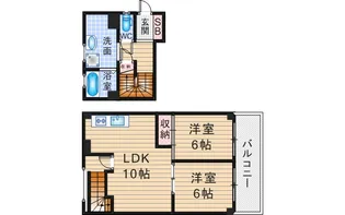 刀根山ガーデンハイツ【1階】の間取り