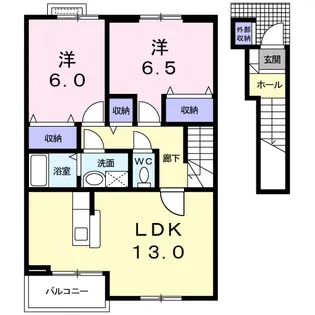 フレンシアM I DK【2階】の間取り