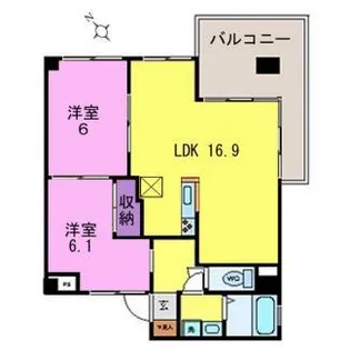 カルム竹林【1階】の間取り