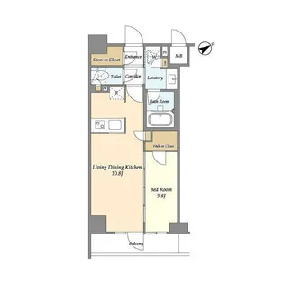 市谷台町坂フロント【3階】の間取り