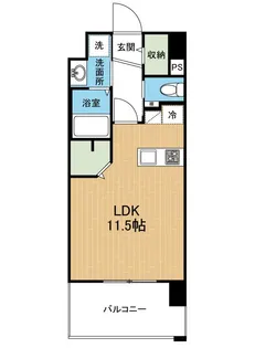 フェリーチェ九品寺【5階】の間取り