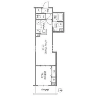 プライムガーデン若木【5階】の間取り