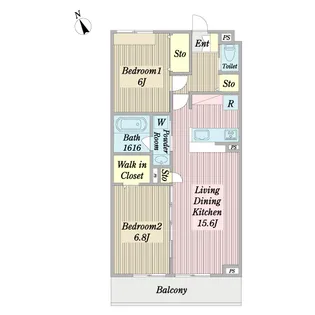 リアン ドゥ カラリア【2階】の間取り