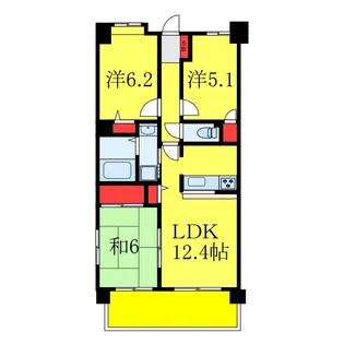 セレナハイム常盤公園【10階】の間取り