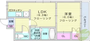 サニープレイス3【1階】の間取り