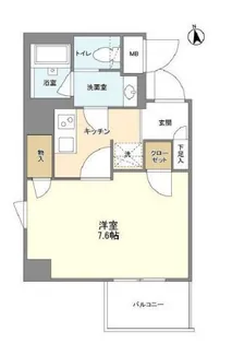ミリアレジデンス赤坂【5階】の間取り