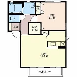 MAST TOWN FUCHU(A棟、B棟)【2階】の間取り