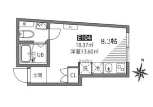 LUNA COURT AKABANEDAI【1階】の間取り