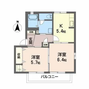 シャーメゾン原B【2階】の間取り