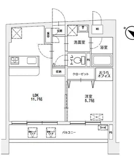 MAJESTIC千葉みなと【2階】の間取り