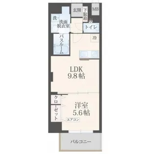 フォンテーヌu.【3階】の間取り