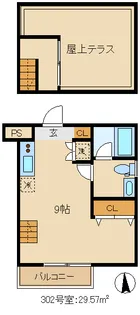 Cielo Azul【3階】の間取り