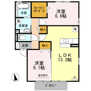 ディライト【2階】の間取り