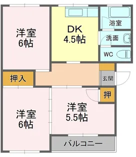 小辻ハイツI【2階】の間取り