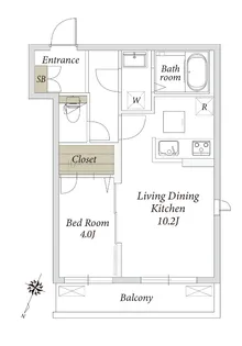 アソント北沢【1階】の間取り