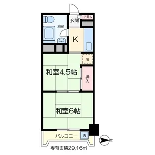 藤和亀有コープ【9階】の間取り