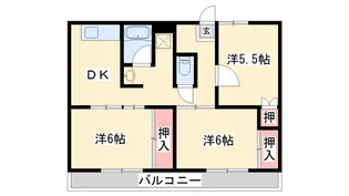 ビレッジハウス尾上3号棟【3階】の間取り