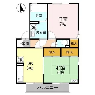 ラッキーハイツ B【2階】の間取り
