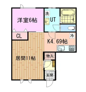 Sky City(スカイシティ)【1階】の間取り