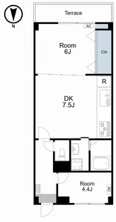★現在募集中!★内見、即入居可★新しく生まれ変わる2DK★ハイツ塩崎★【1階】の間取り