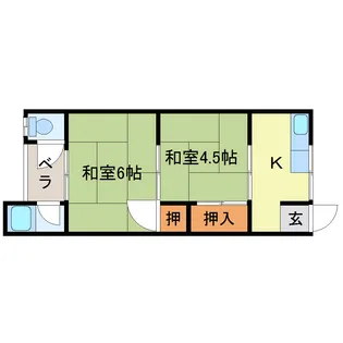 宮本ハイツ【1階】の間取り