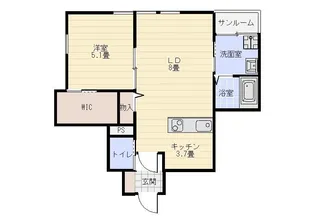 lumiere・solaire(リュミエール・ソレール)【2階】の間取り