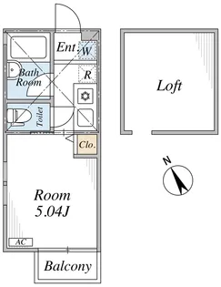 フェリーチェ鶴見イースト【1階】の間取り