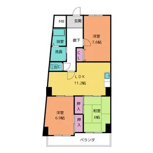 セシリオ原【4階】の間取り