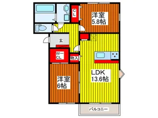 カスティ-ラ【2階】の間取り