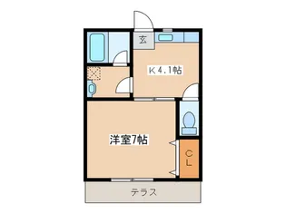 コンフォート辰己【1階】の間取り
