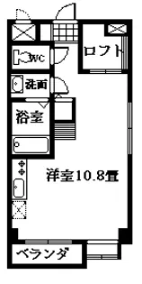 カナン中央町B館【3階】の間取り