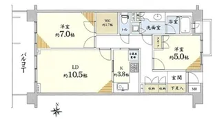 パーク・ハイム目黒碑文谷【2階】の間取り