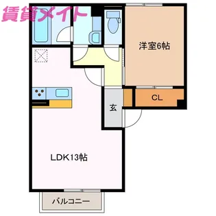 パルミエ III【2階】の間取り