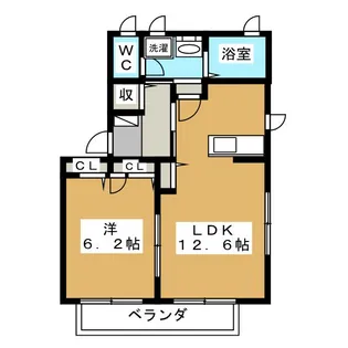 シャルマンカーサ S棟【2階】の間取り