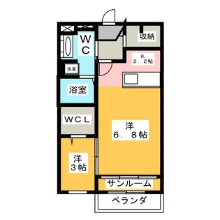 メロウ ハウスC【1階】の間取り