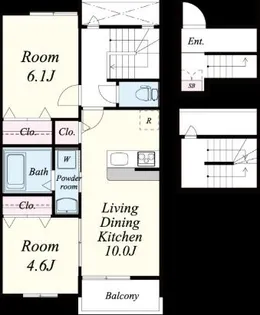 プレミアム県庁前(A棟)【3階】の間取り