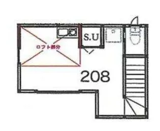 サークルハウス竹ノ塚壱番館【2階】の間取り