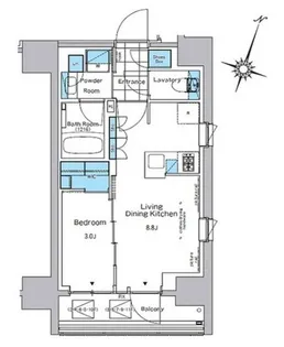 ルフォンプログレ神田プレミア【2階】の間取り