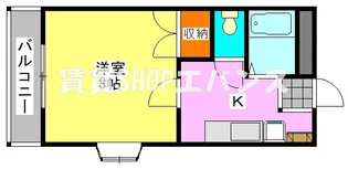 サンライズ大久保【2階】の間取り