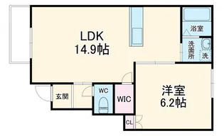 La vie 坪井町【1階】の間取り