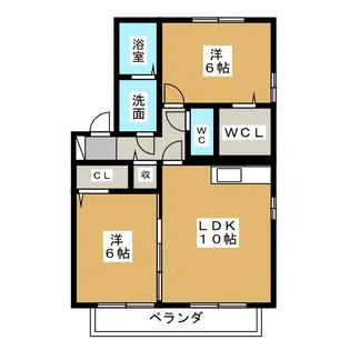 アプローズ B【2階】の間取り